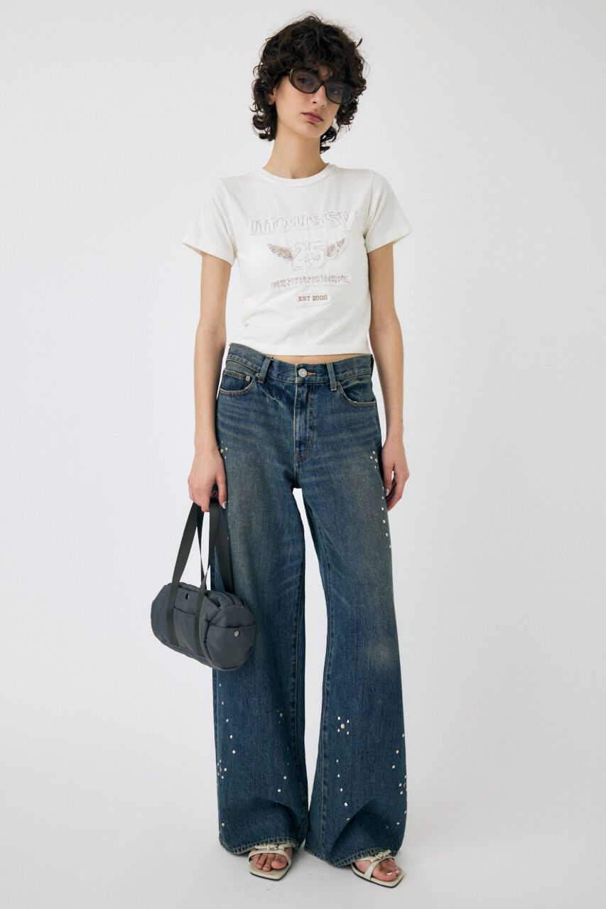 MOUSSY「PATCH DENIM 25TH Tシャツ」|Tシャツ・カットソー|