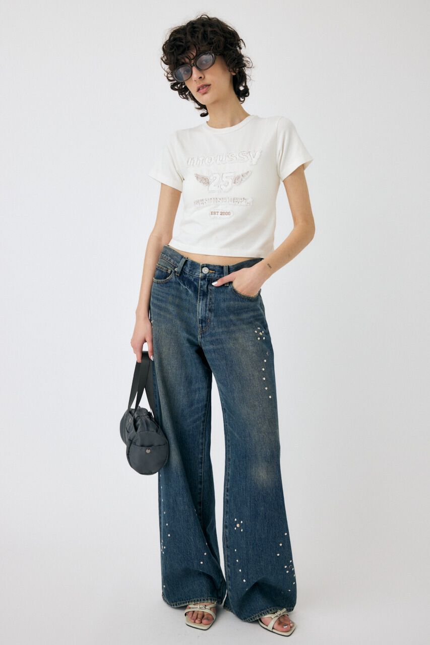 MOUSSY「PATCH DENIM 25TH Tシャツ」|Tシャツ・カットソー|