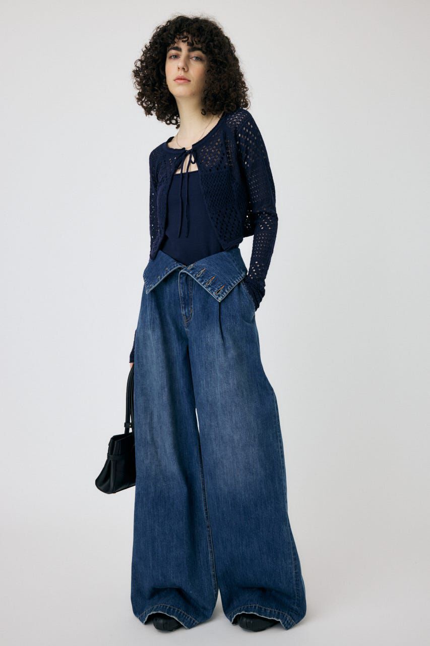 MOUSSY「CORSET DESIGN バギー デニム」|デニム|