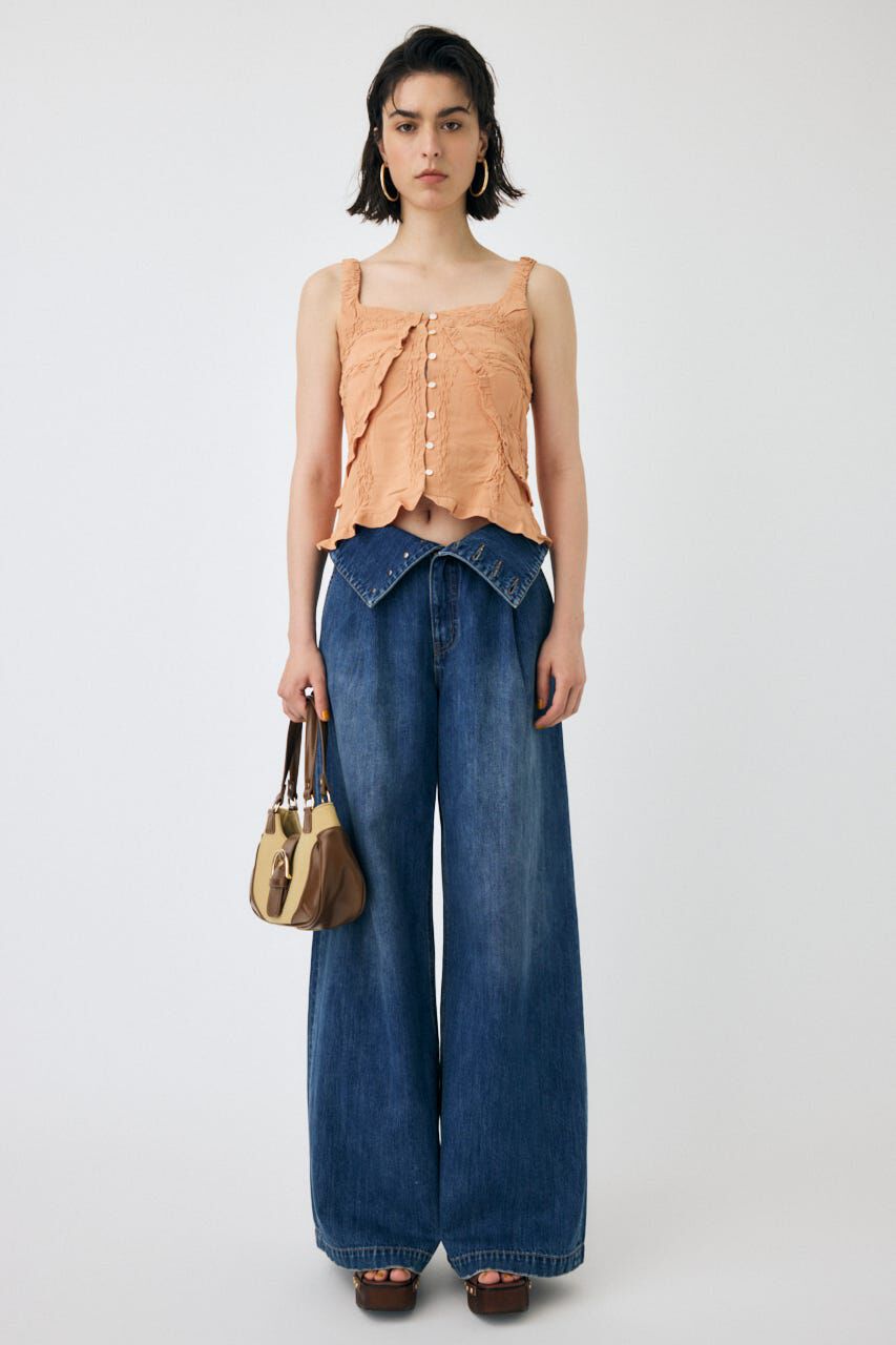 MOUSSY「CORSET DESIGN バギー デニム」|デニム|