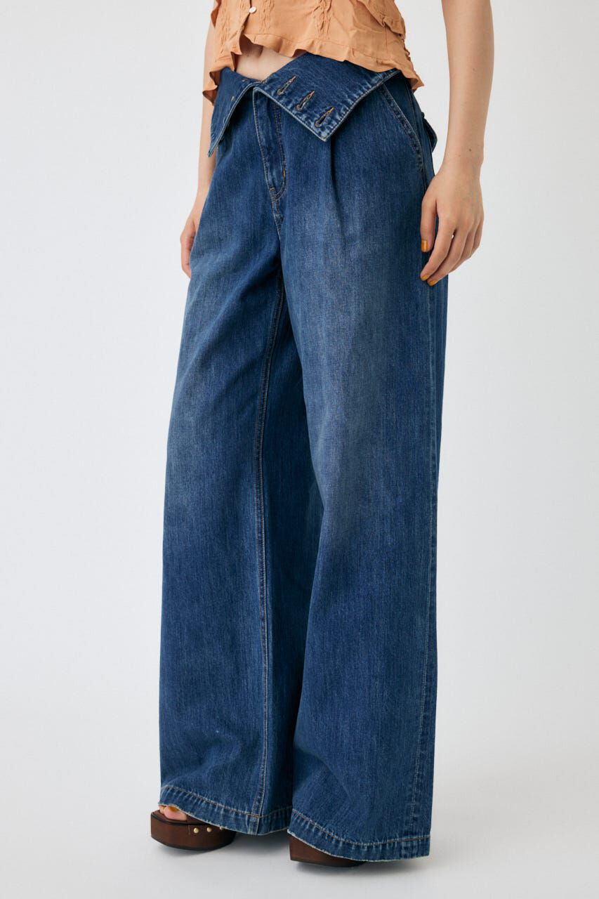 MOUSSY「CORSET DESIGN バギー デニム」|デニム|