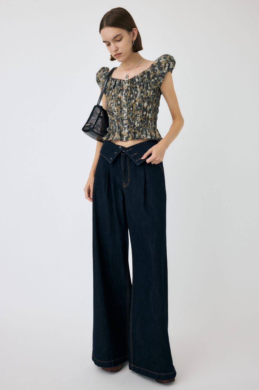 MOUSSY「OPEN NECK GATHER ブラウス」|シャツ・ブラウス|