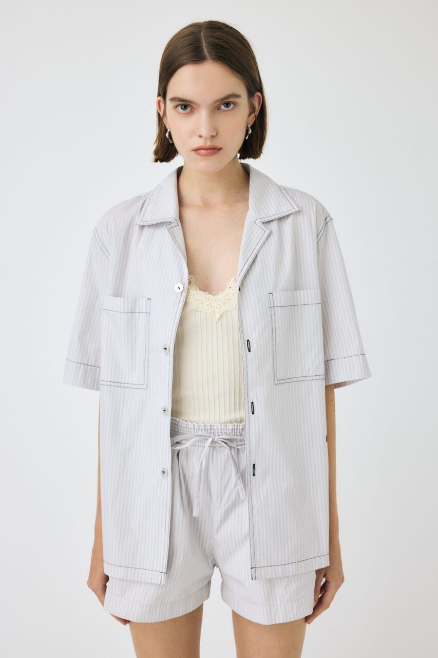 MOUSSY「OPEN COLLAR シャツ」|シャツ・ブラウス|