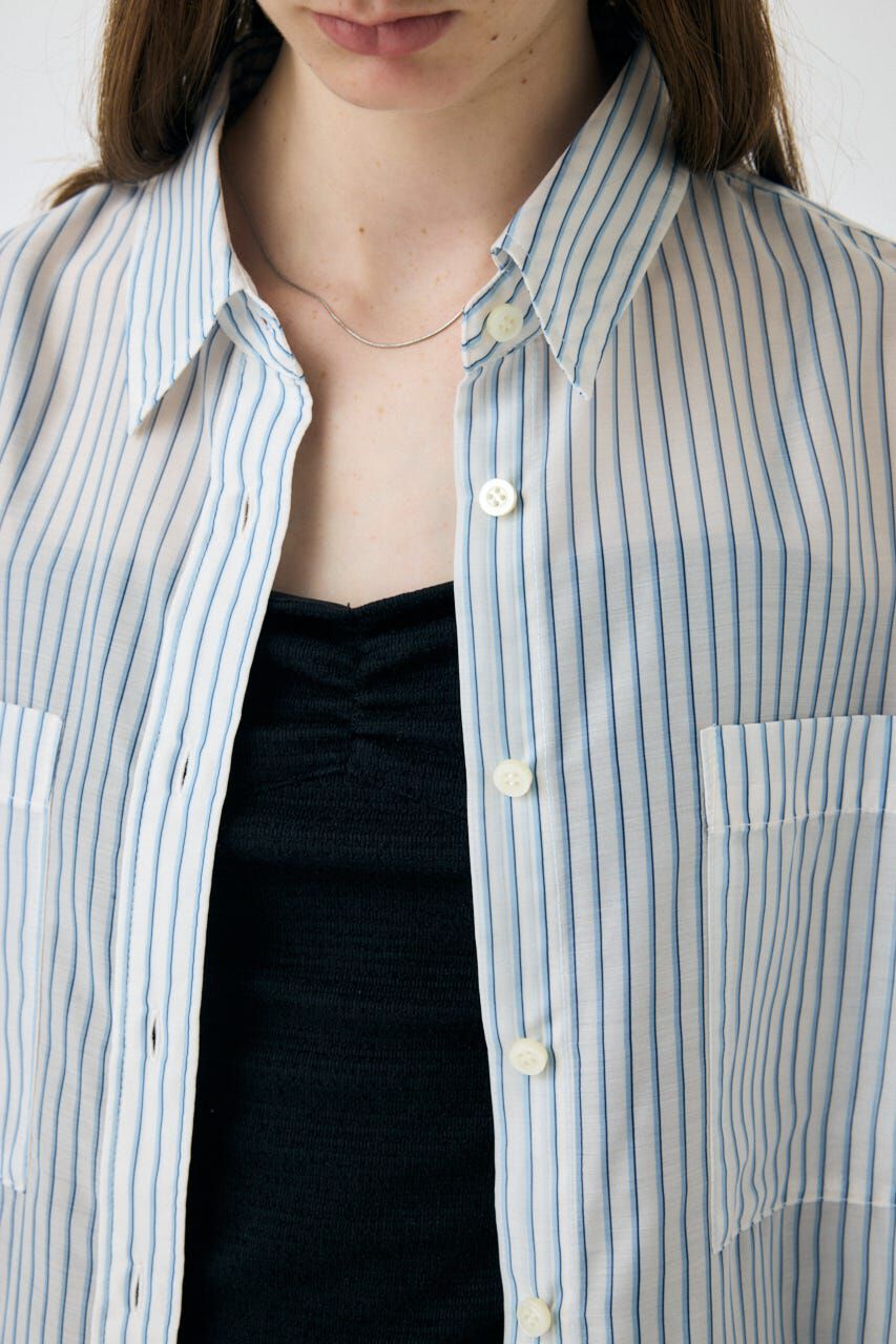 MOUSSY「OVERSIZED SHEER シャツ」|シャツ・ブラウス|