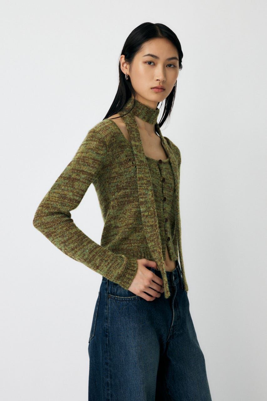 MOUSSY「MIX YARN KNIT トップス」|ニット・セーター|