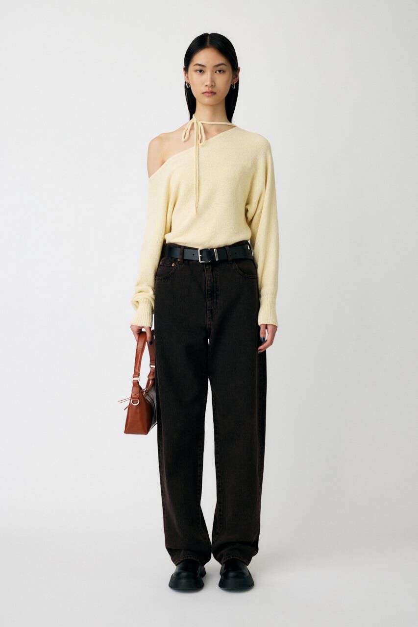 MOUSSY「MIDRISE LOOSE テーパード」|デニム|