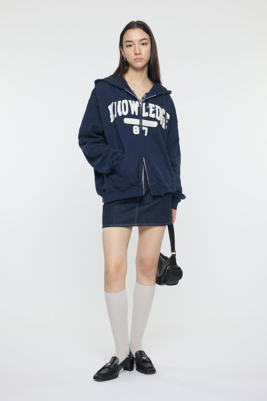 MOUSSY「COLLEGIATE ZIP フーディー」|パーカー|