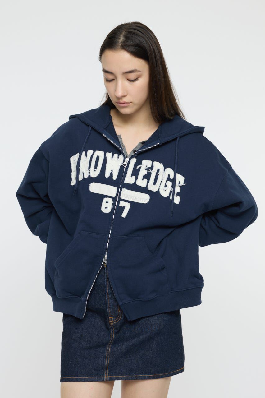 MOUSSY「COLLEGIATE ZIP フーディー」|パーカー|