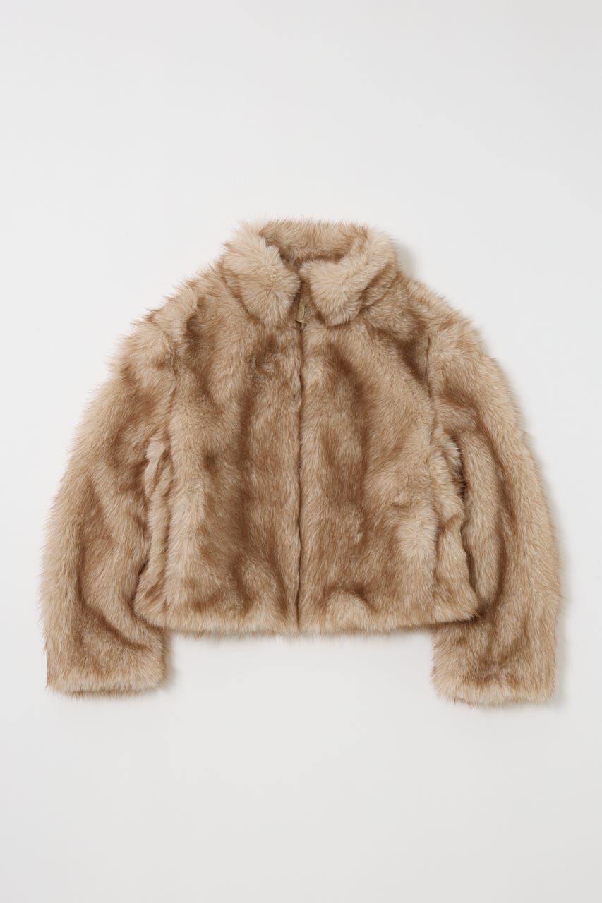 MOUSSY「F/FUR STAND COLLAR ジャケット」|ブルゾン・スタジャン|