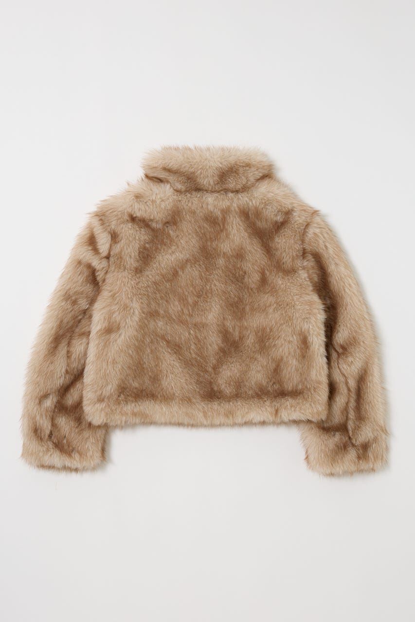 MOUSSY「F/FUR STAND COLLAR ジャケット」|ブルゾン・スタジャン|