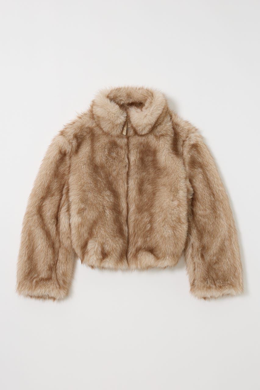 MOUSSY「F/FUR STAND COLLAR ジャケット」|ブルゾン・スタジャン|
