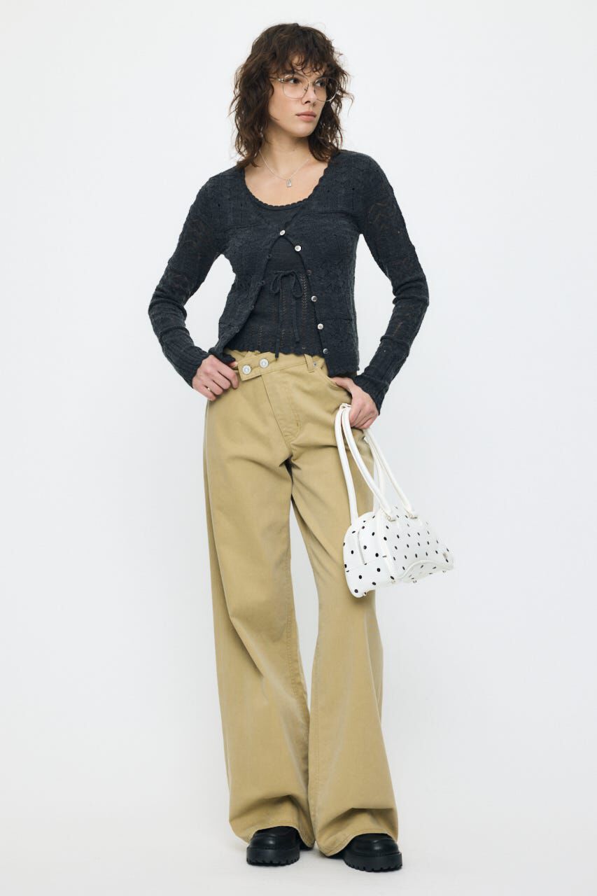 MOUSSY「MIXED EYELET ENSEMBLE トップス」|ニット・セーター|