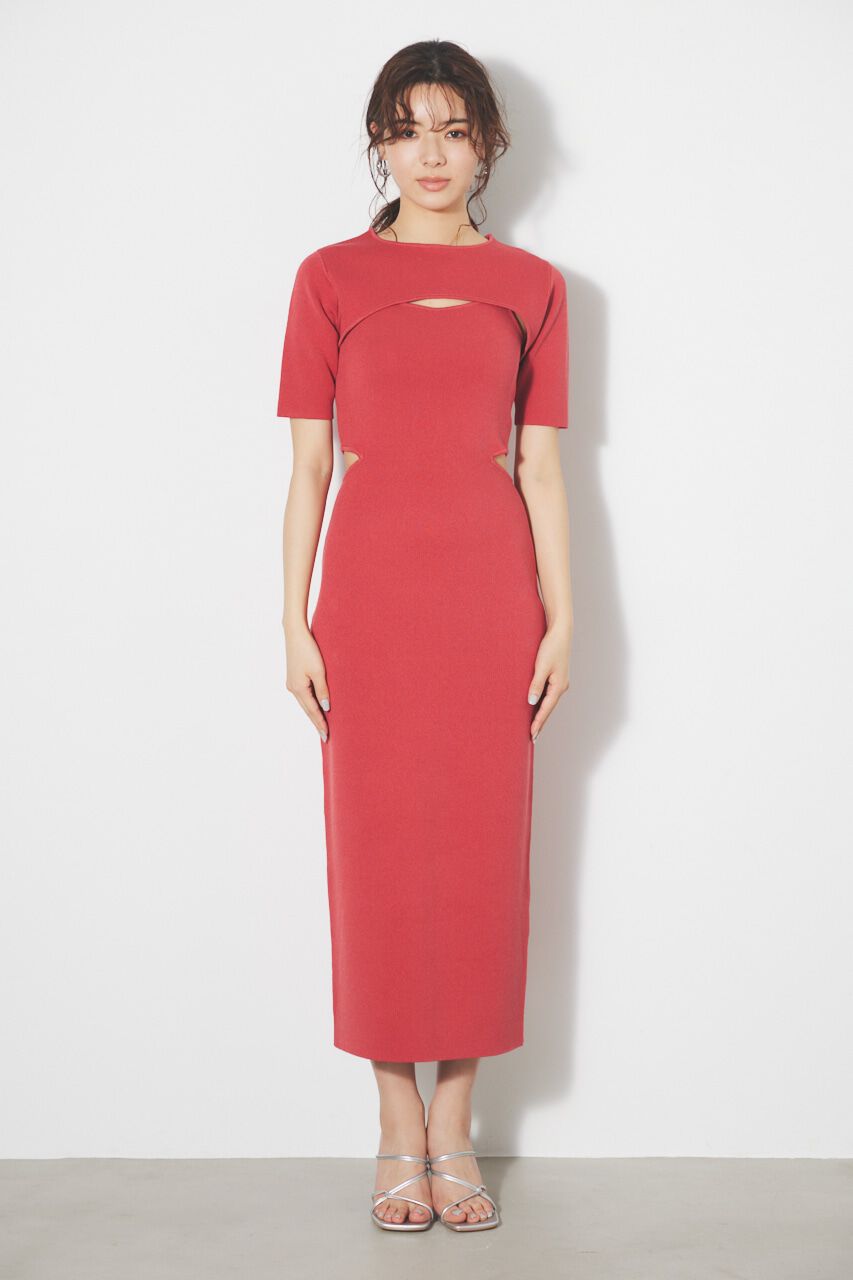 rienda「ジオメトリックジャガードKnit SET OP」|ワンピース|