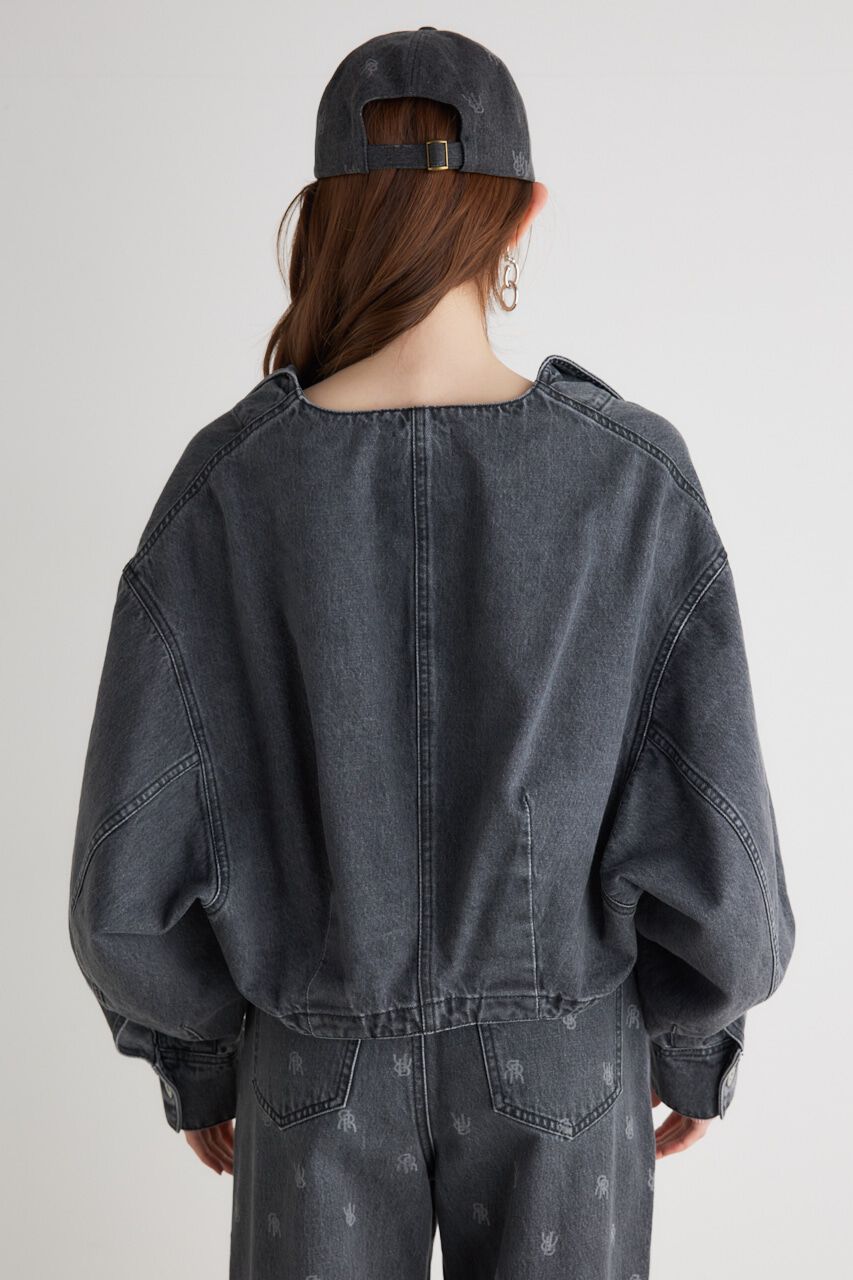 rienda「シングルカラーデニム BZ」|デニムジャケット|