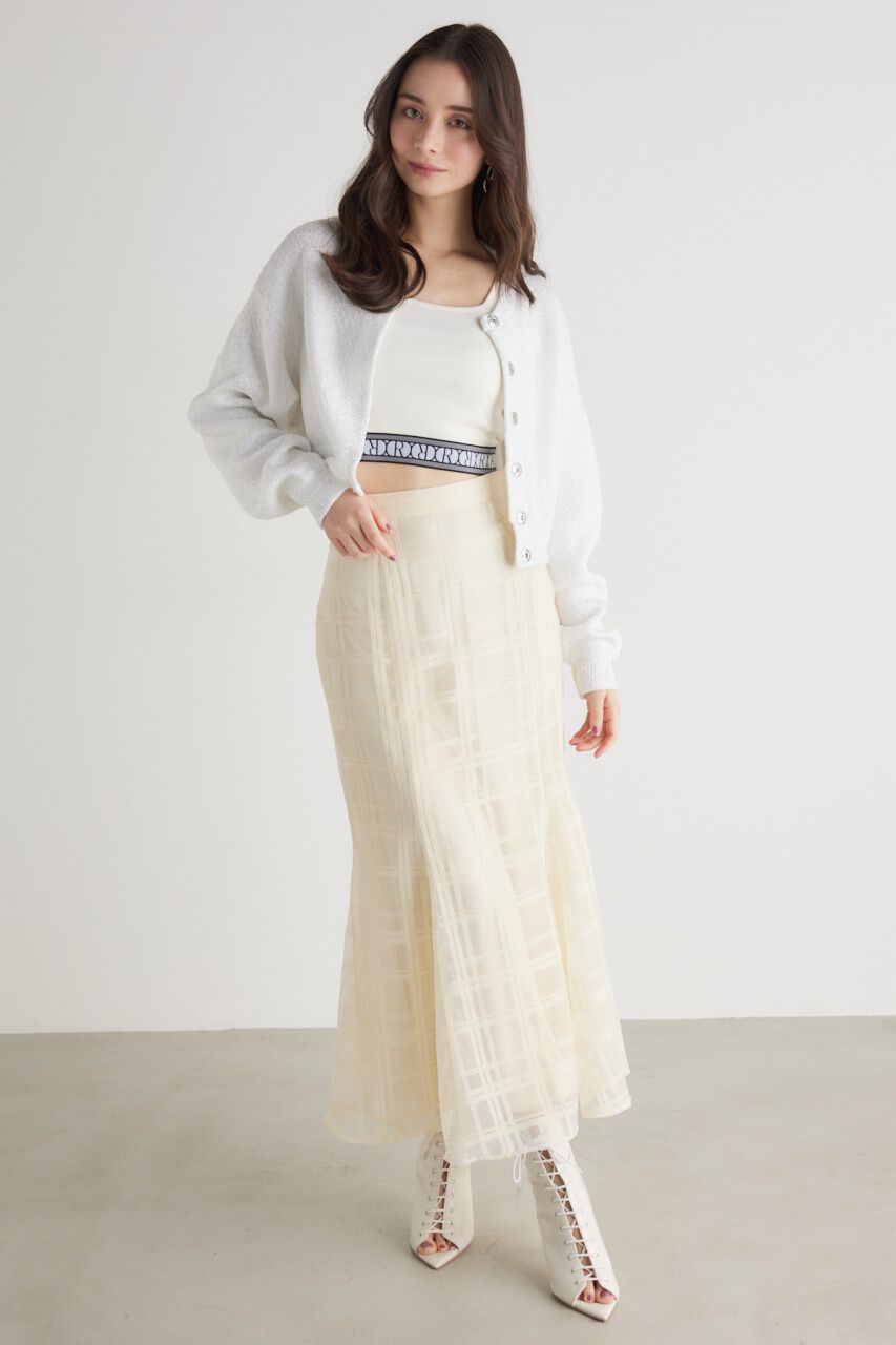 rienda「スパンコールKnit CD」|カーディガン|