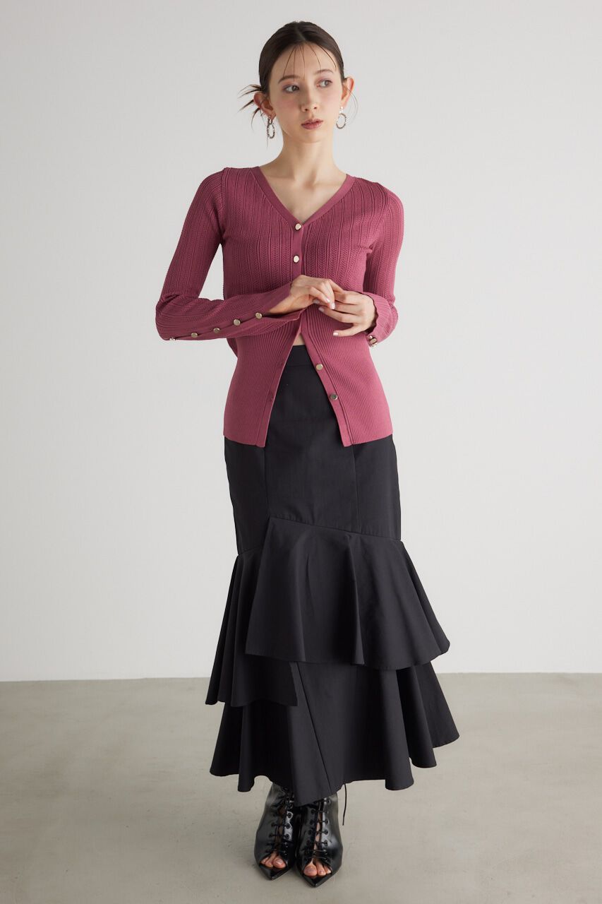 rienda「シアーストライプKnitTOP」|ニット・セーター|