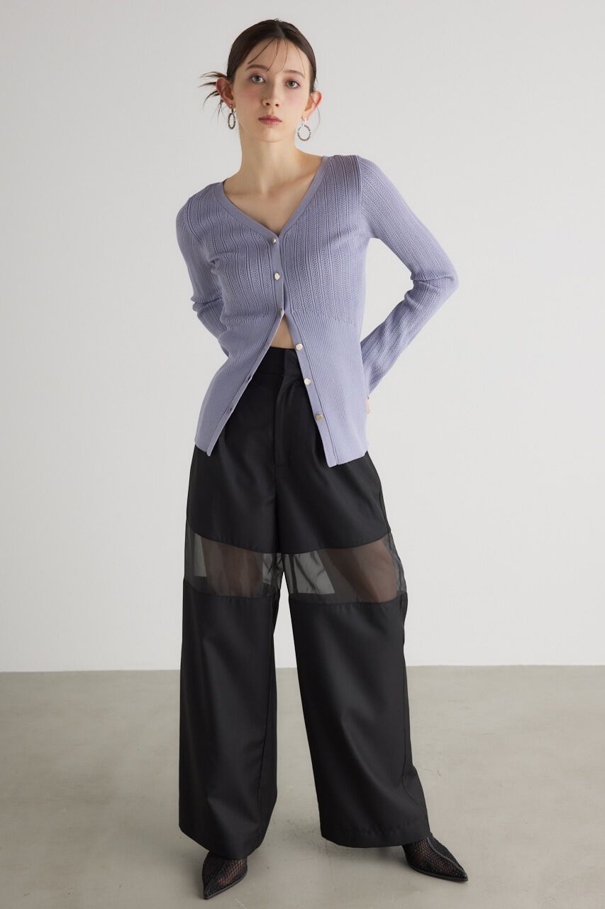 rienda「シアーストライプKnitTOP」|ニット・セーター|