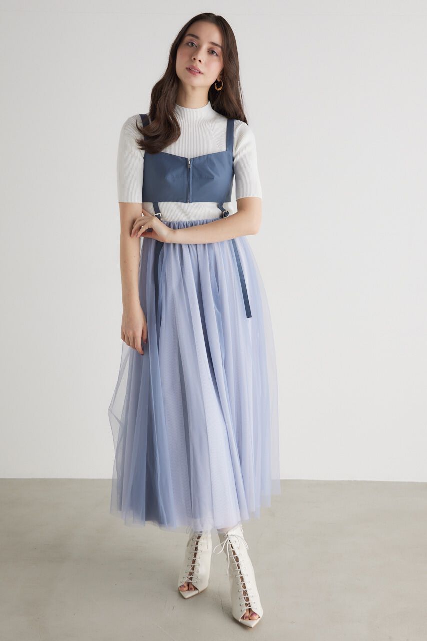 rienda「セパレートビスチェJ/Wフレア SK」|スカート|BLU