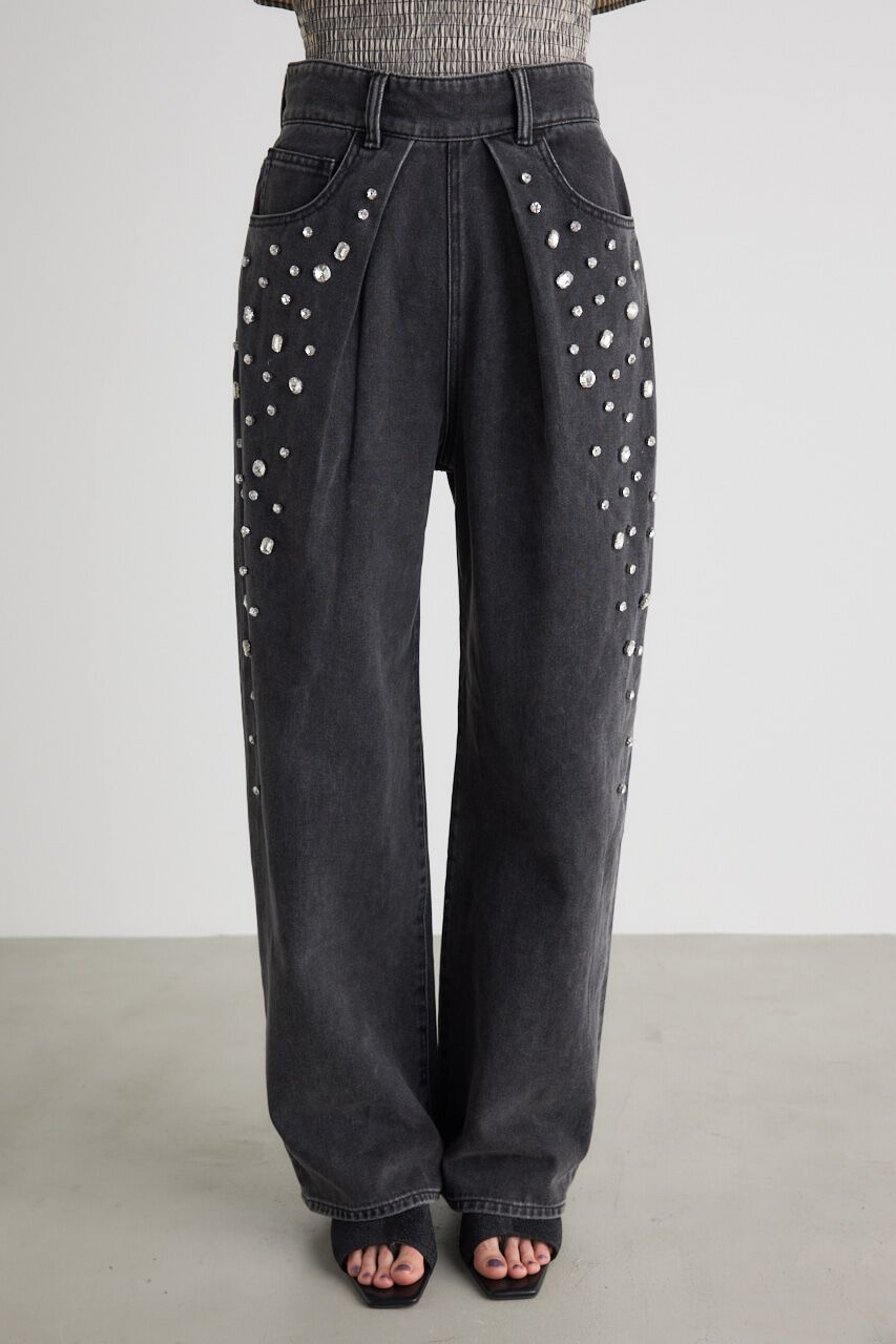 rienda「グラデーションビジュー DENIM J/W PT」|デニム|