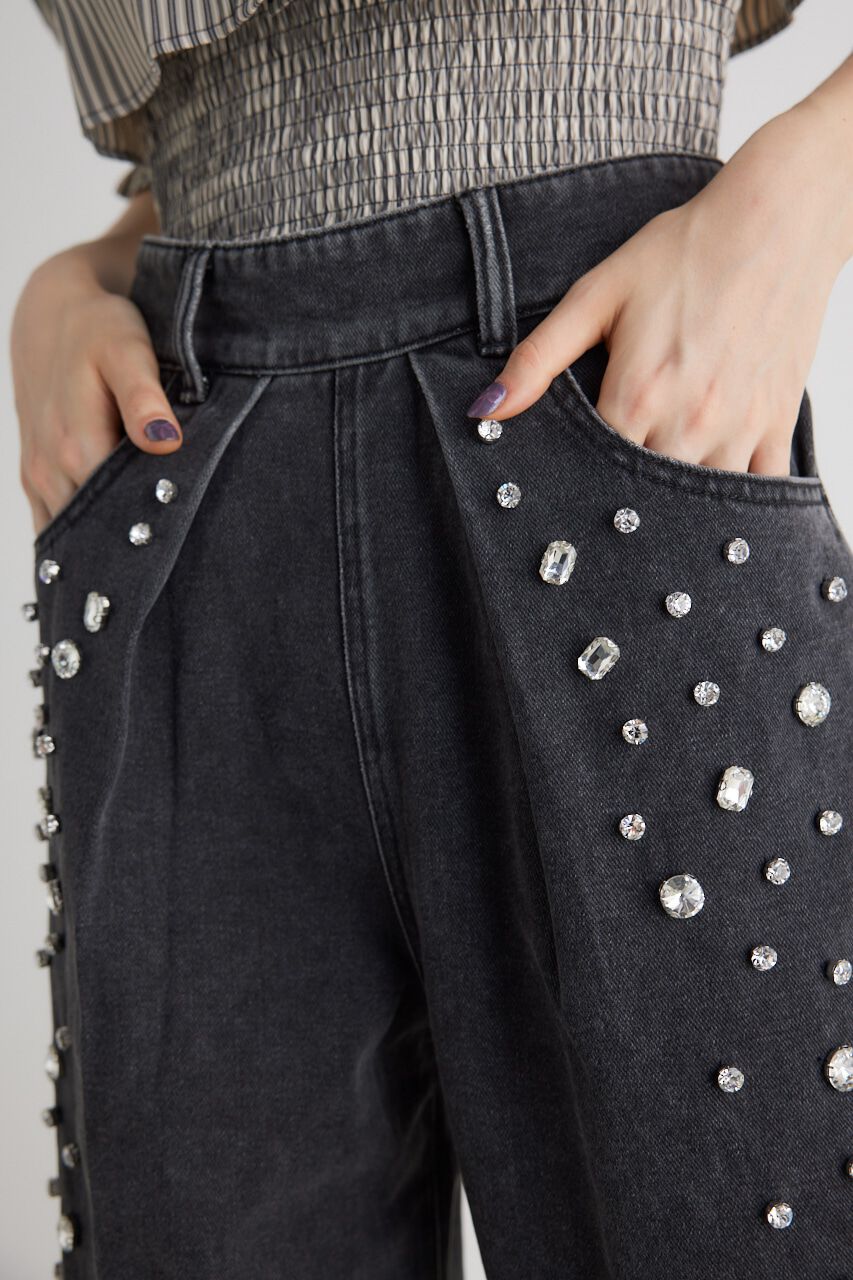 rienda「グラデーションビジュー DENIM J/W PT」|デニム|