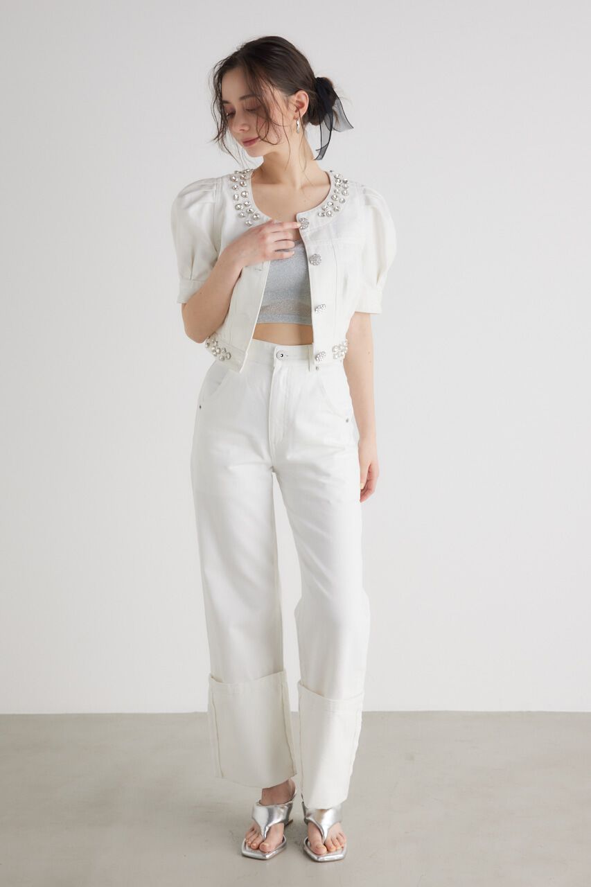 rienda「オーバーターンJ/W DENIM PT」|デニム|