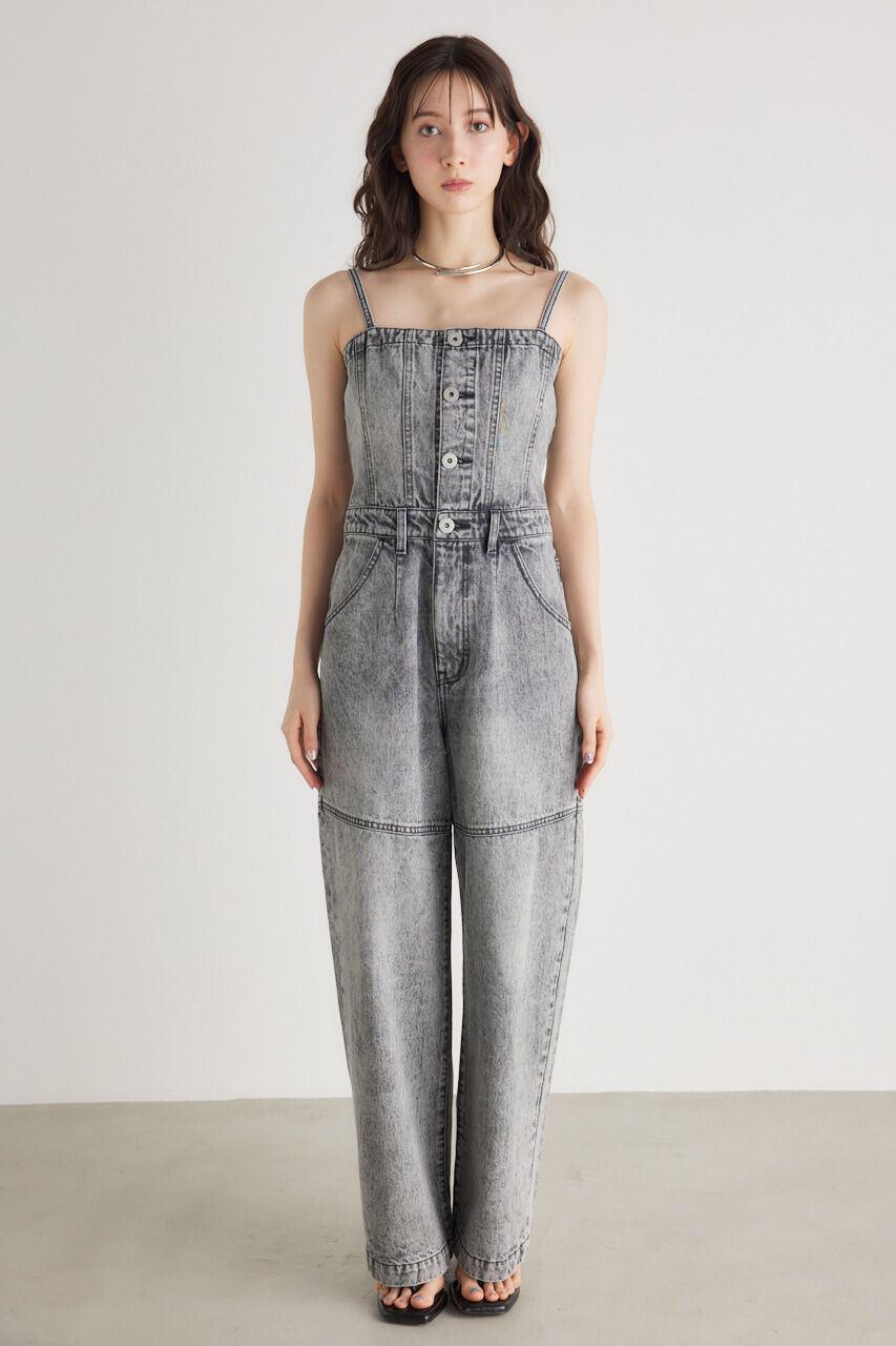 rienda「ビスチェライクDENIMロンパース」|その他|