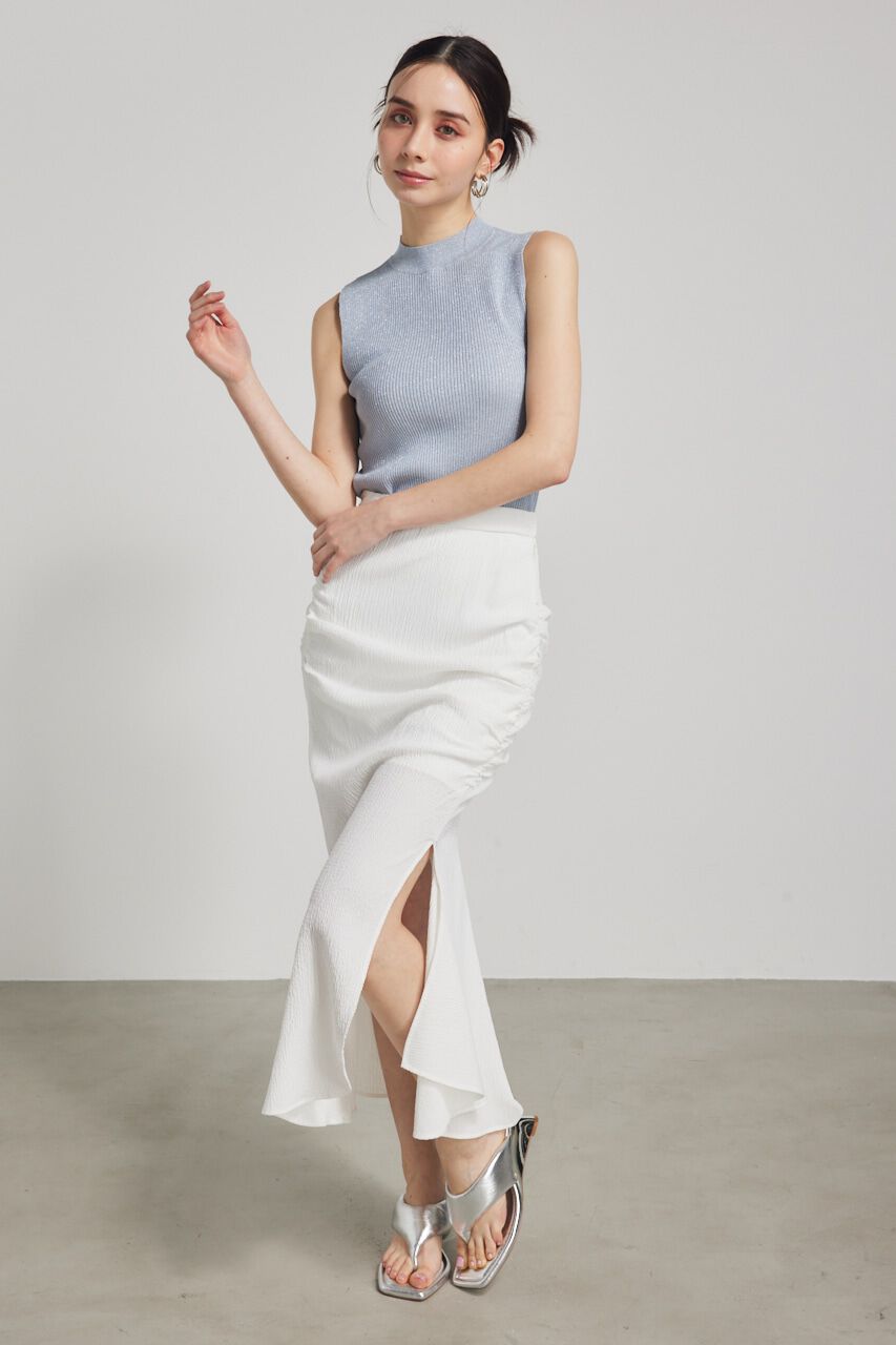 rienda「スリーブレスラメウォッシャブルKnit TOP」|ニット・セーター|