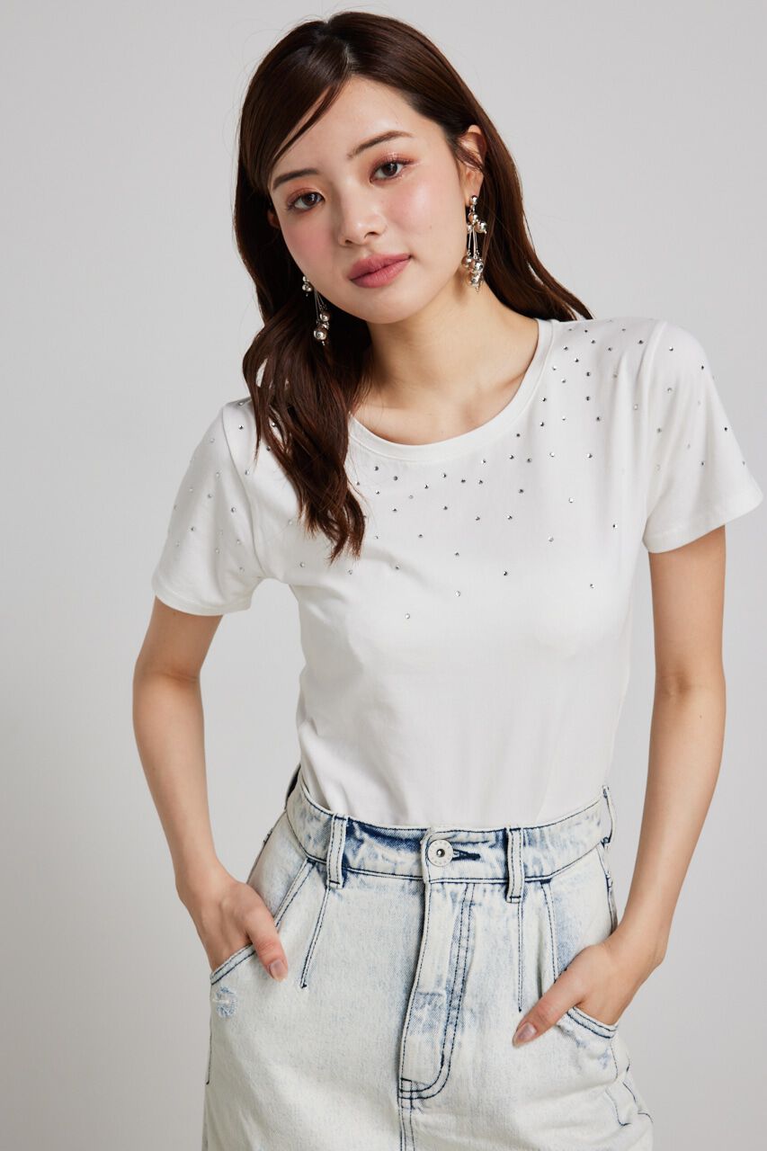 rienda「グラデーションストーンT-SH」|Tシャツ・カットソー|