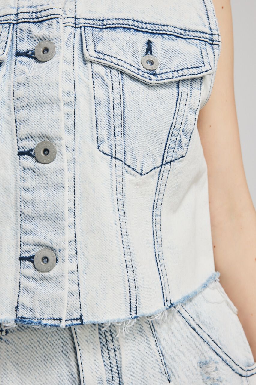 rienda「ノーカラーDENIMベスト」|その他|