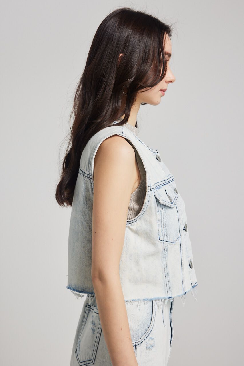 rienda「ノーカラーDENIMベスト」|その他|
