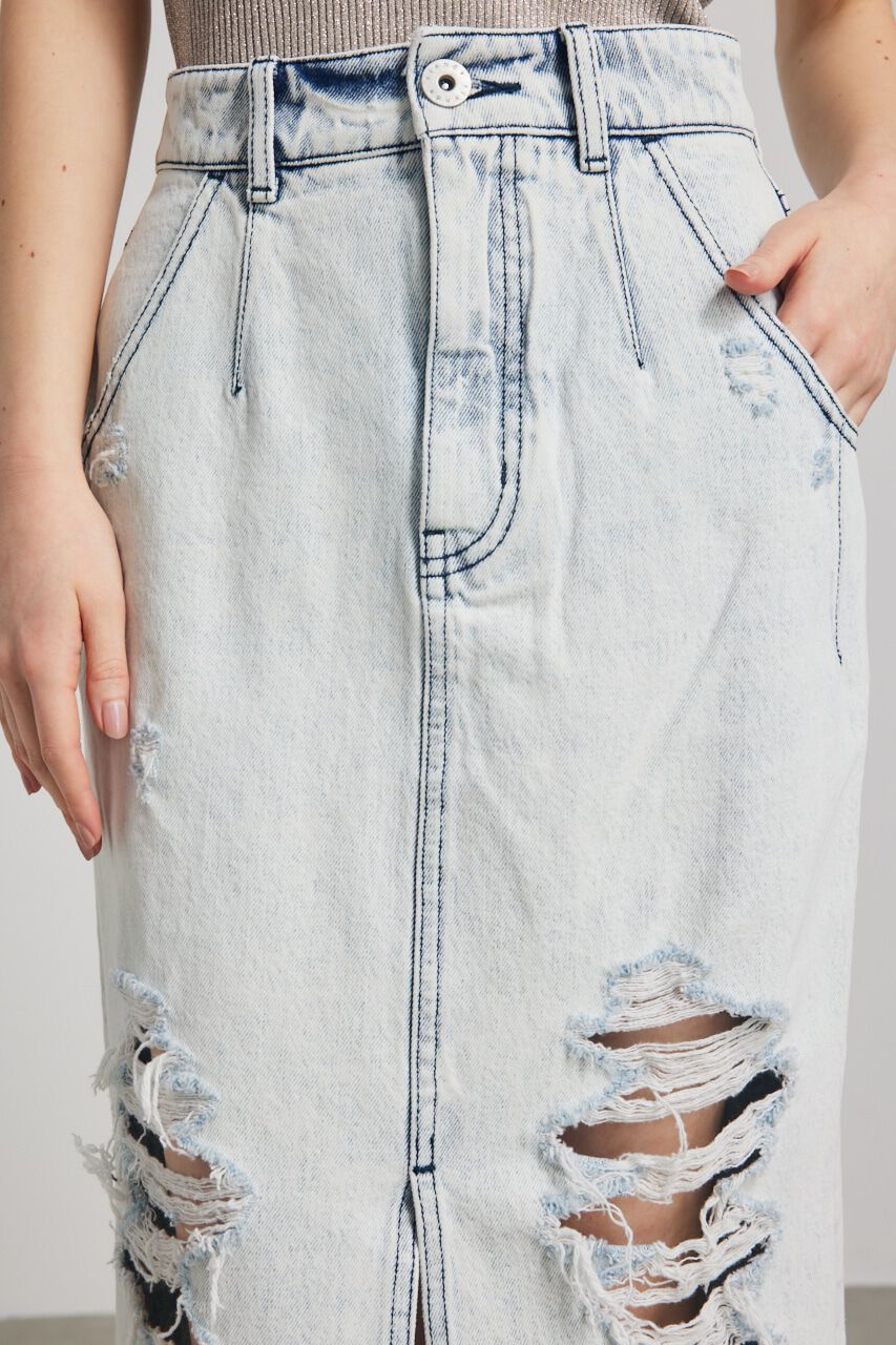 rienda「ダメージDENIM J/W SK」|スカート|