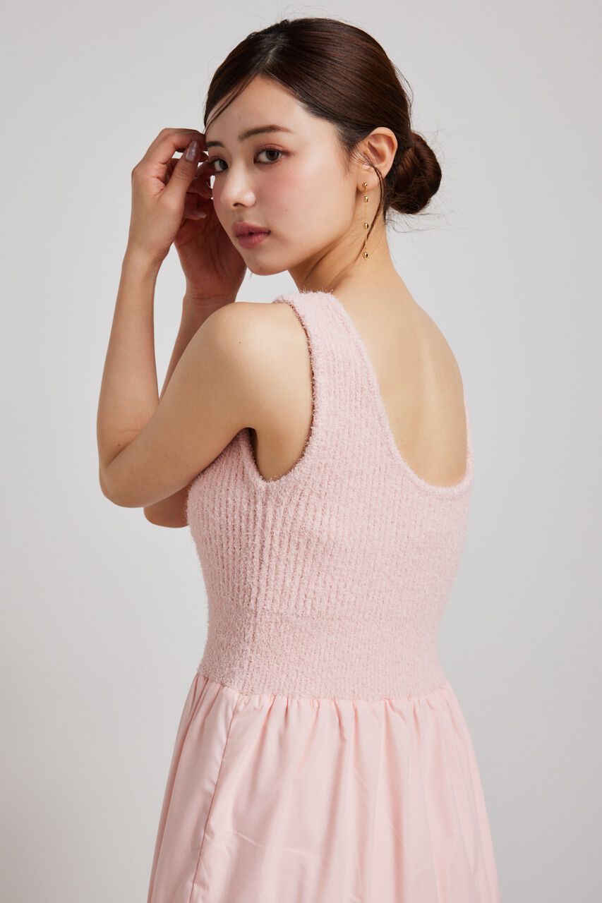 rienda「サマーシャギーknitコンビフレアOP」|ワンピース|