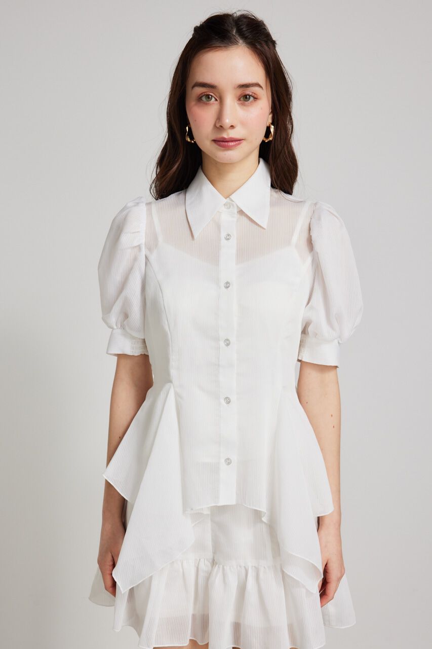 rienda「ハンカチーフヘムSH」|シャツ・ブラウス|