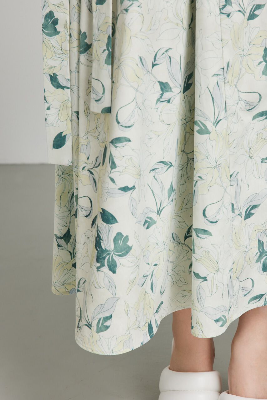 rienda「サイドリボンドロンストフレアワンピース」|ワンピース|