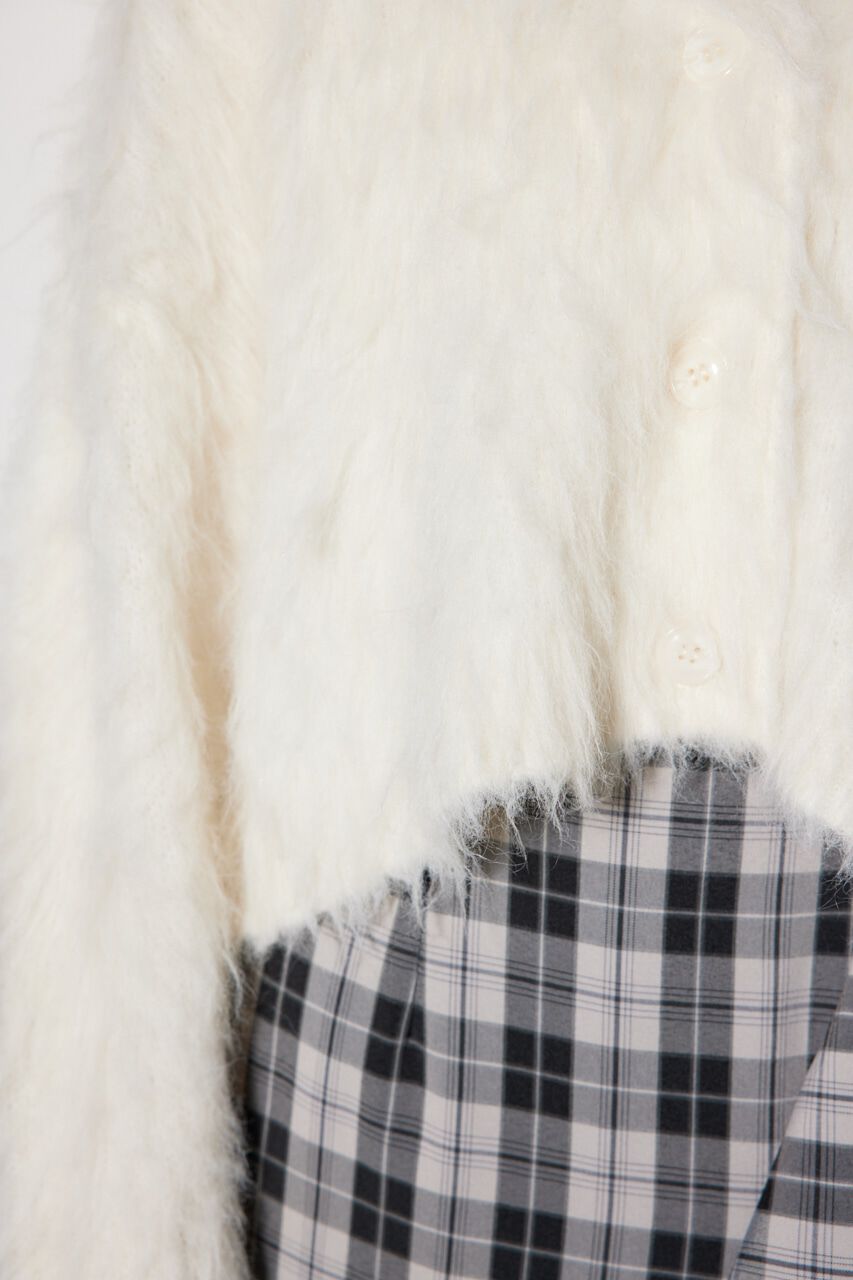 rienda「ロングシャギールーズニットカーディガン」|カーディガン|