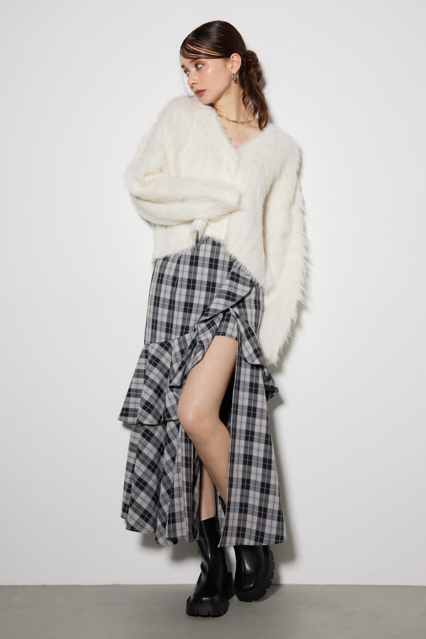 rienda「ロングシャギールーズニットカーディガン」|カーディガン|