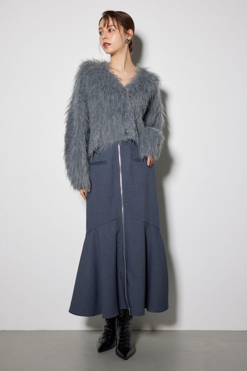 rienda「ロングシャギールーズニットカーディガン」|カーディガン|