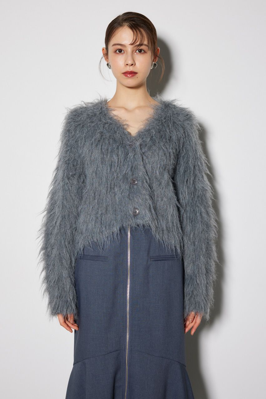 rienda「ロングシャギールーズニットカーディガン」|カーディガン|