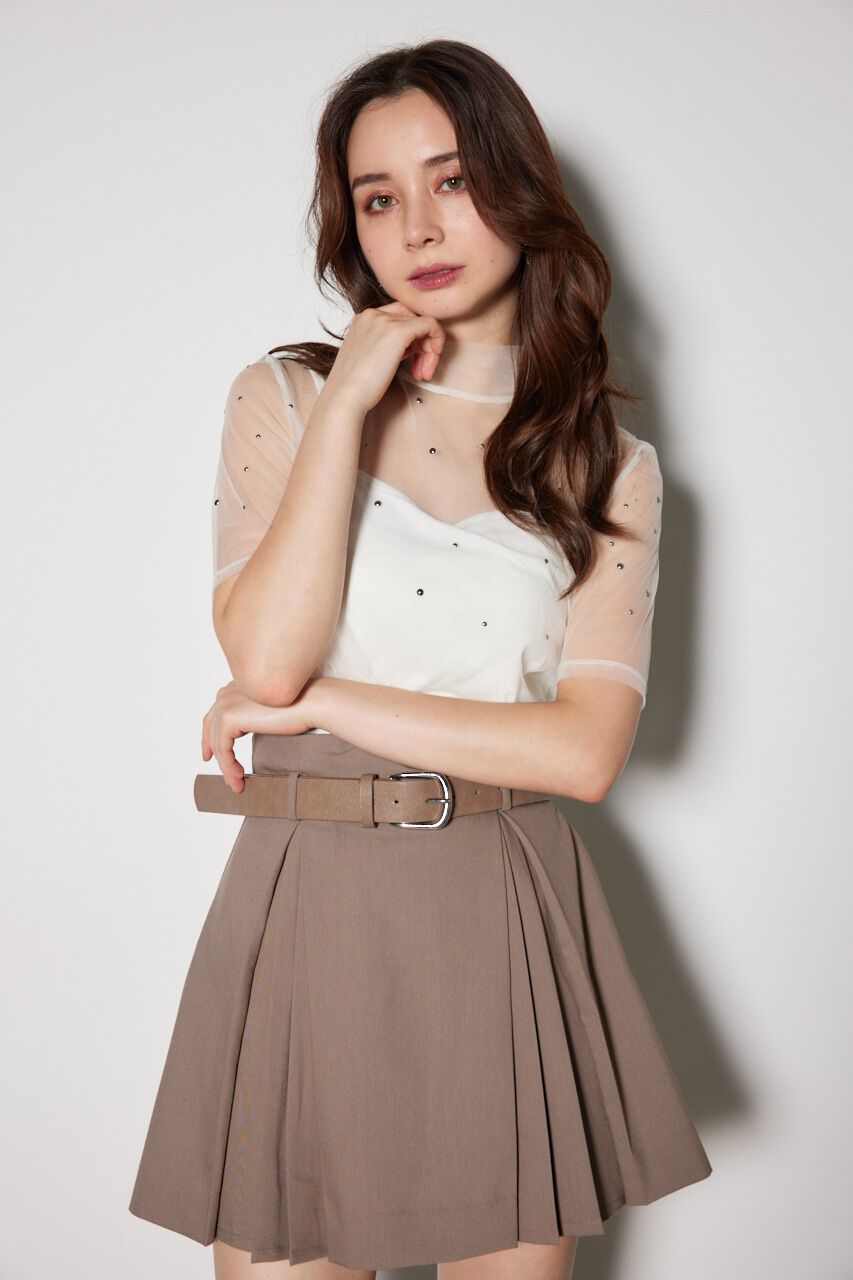 rienda「メタルボールシアートップス」|Tシャツ・カットソー|