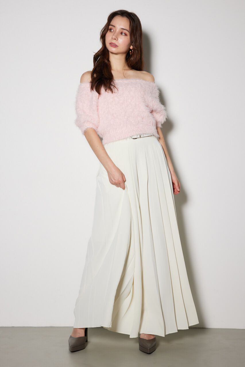 rienda「オフショルシャギーニットトップス」|ニット・セーター|