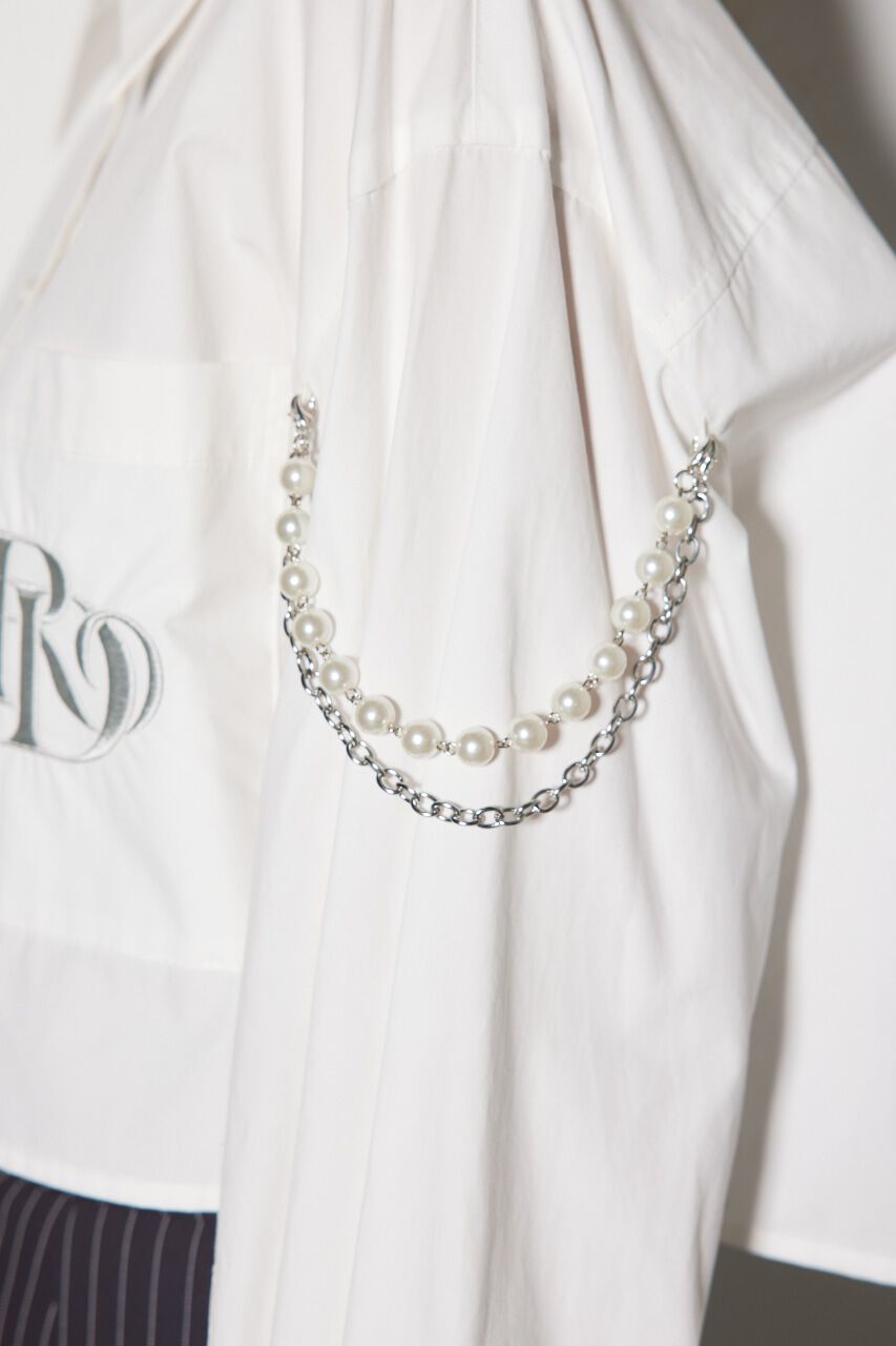 rienda「ショルダーチェーンオーバーシャツ」|シャツ・ブラウス|