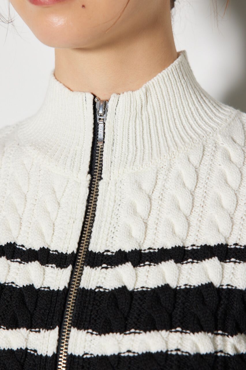 rienda「トラックニットトップス」|ニット・セーター|