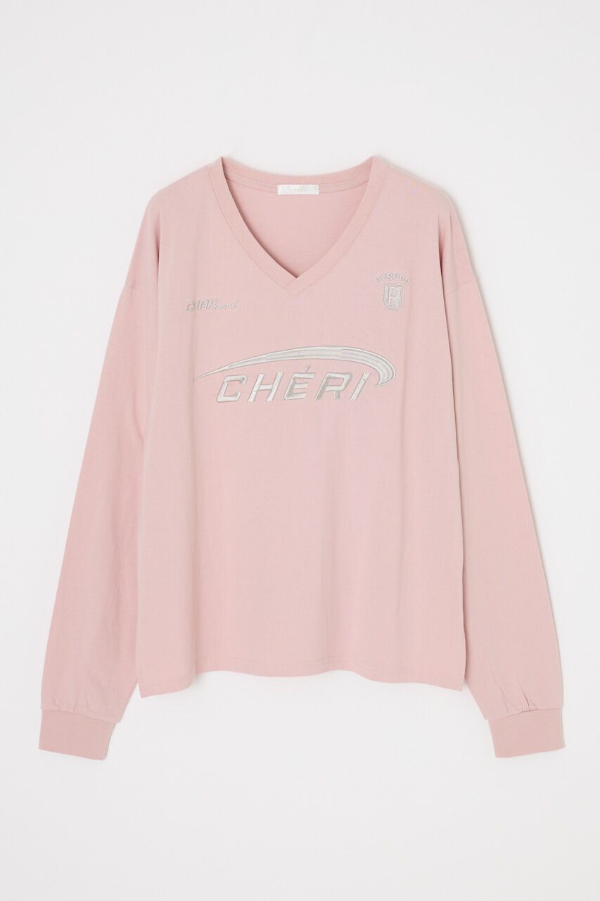 rienda「ロゴユニフォームロンＴ」|Tシャツ・カットソー|PNK