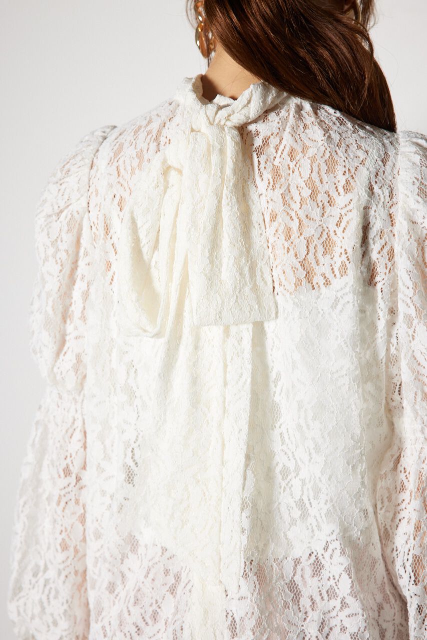 rienda「ショルダーシャーリングボウタイブラウス」|シャツ・ブラウス|