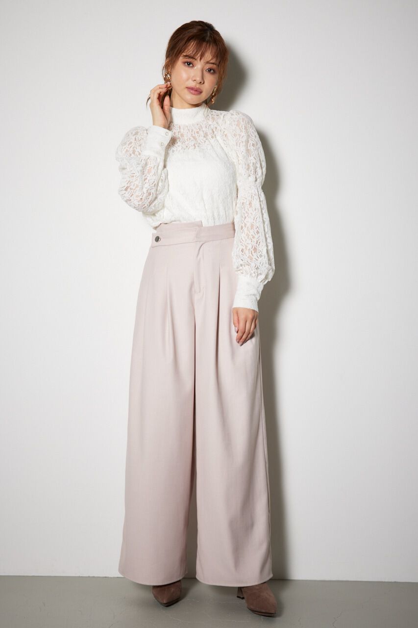 rienda「ショルダーシャーリングボウタイブラウス」|シャツ・ブラウス|