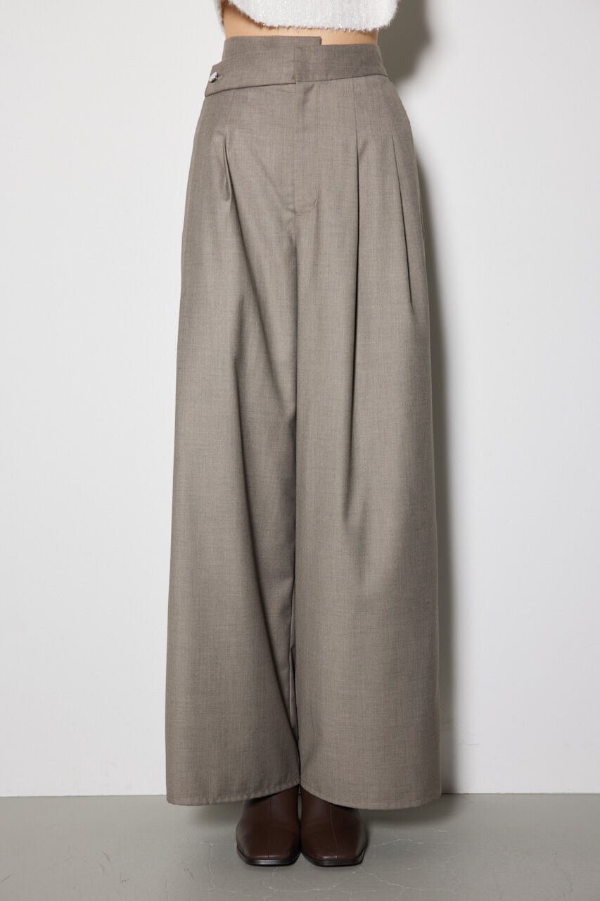 rienda「レイヤードベルトジャストウエストパンツ」|その他|