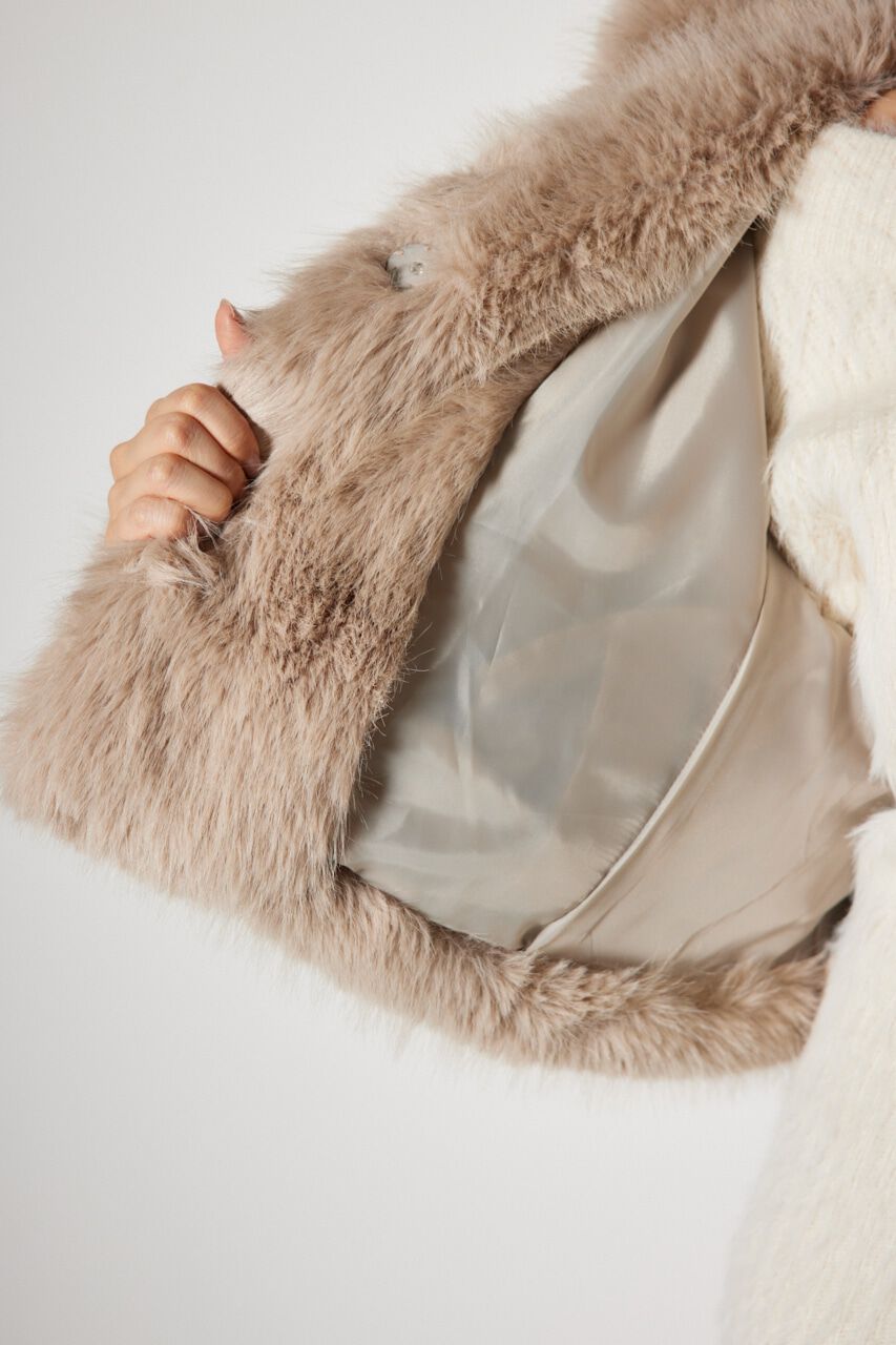 rienda「ビッグフードフェイクファーコート」|その他|