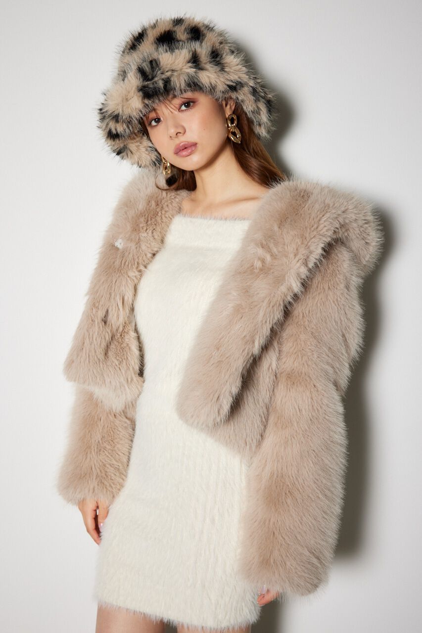 rienda「ビッグフードフェイクファーコート」|その他|