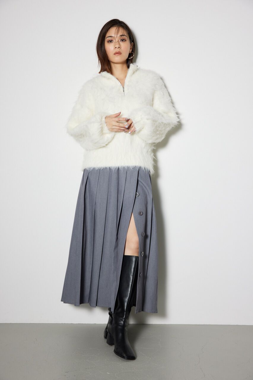 rienda「ハーフZIPソフティニットトップス」|ニット・セーター|