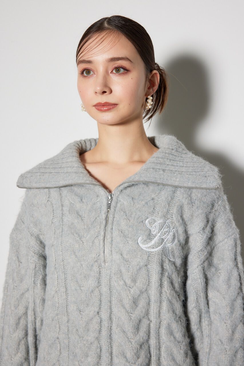 rienda「ケーブルルーズニット ワンピース」|ワンピース|